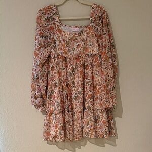 Pink Lily Floral Knit Top